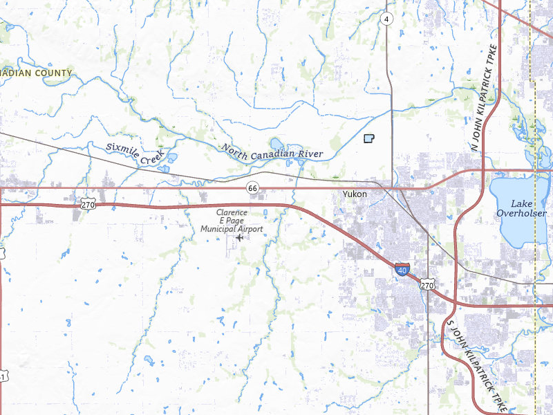 Radar-estimated hail-size map of the storm over Yukon, OK on Jun 23, 2026