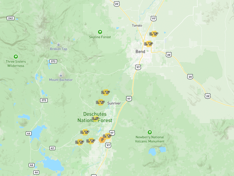 Hail map of Bend, OR on Jul 22, 2026, hail up to 1"
