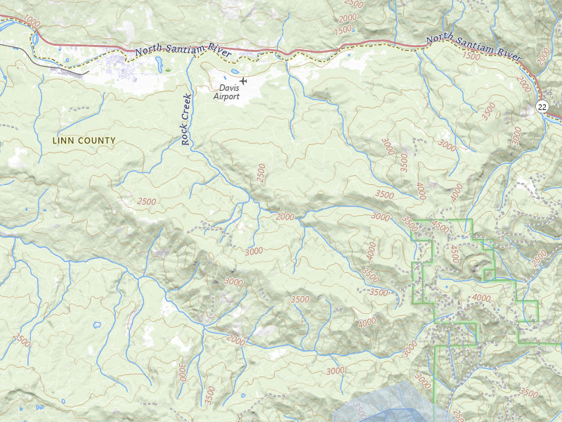 NEXRAD radar-signature map of the hail storm over Gates, OR on Jul 22, 2026