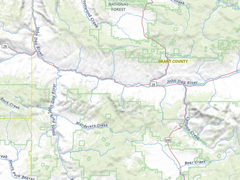 Radar-estimated hail-size map of the storm over Mount Vernon, OR on Jul 7, 2026