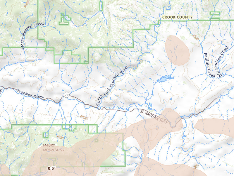 Radar-estimated hail-size map of the storm over Post, OR on May 28, 2026