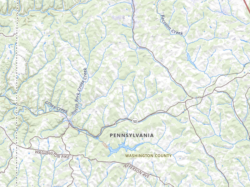 Radar-estimated hail-size map of the storm over Avella, PA on Mar 7, 2026