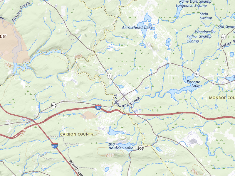Radar-estimated hail-size map of the storm over Blakeslee, PA on Sep 3, 2026