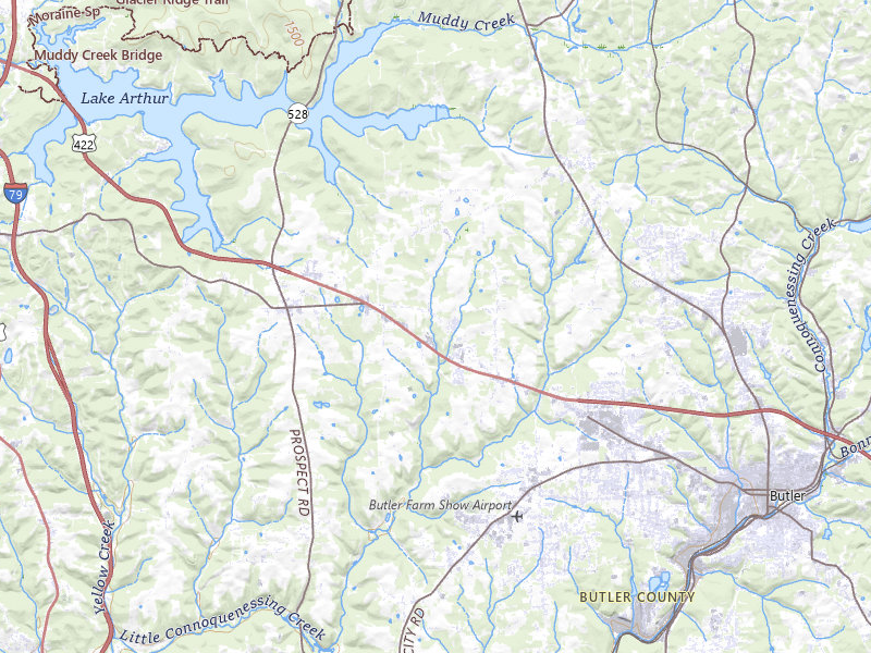 NEXRAD radar-signature map of the hail storm over Butler, PA on Jul 10, 2026