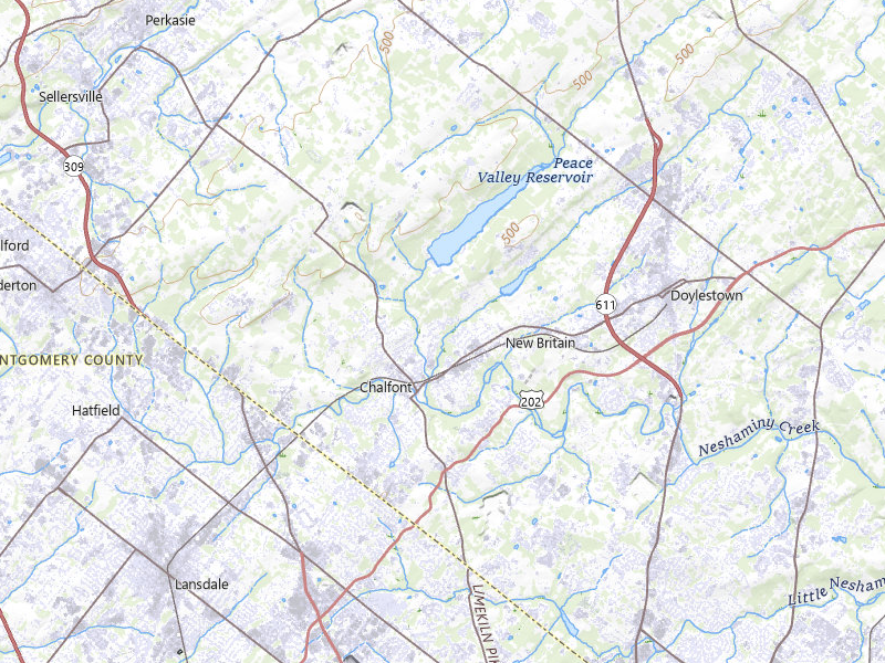 Radar-estimated hail-size map of the storm over Chalfont, PA on Jul 4, 2026