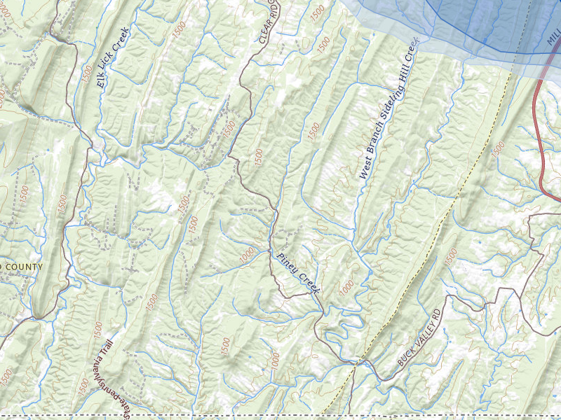 NEXRAD radar-signature map of the hail storm over Clearville, PA on Sep 2, 2026