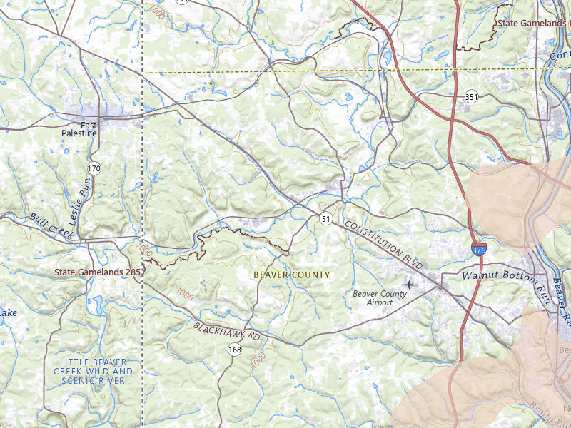 Radar-estimated hail-size map of the storm over Darlington, PA on Jul 4, 2026