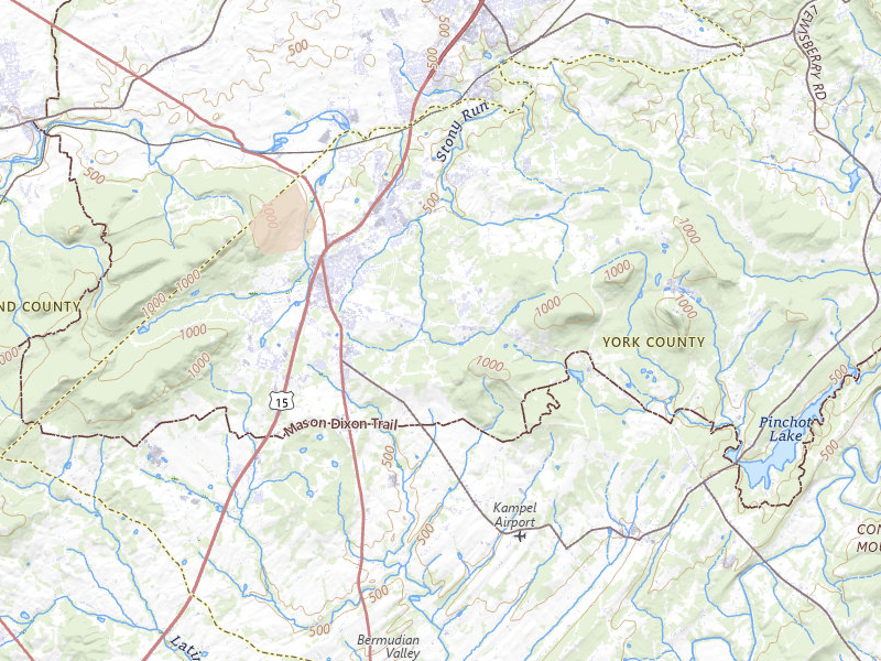 Radar-estimated hail-size map of the storm over Dillsburg, PA on Jul 5, 2026