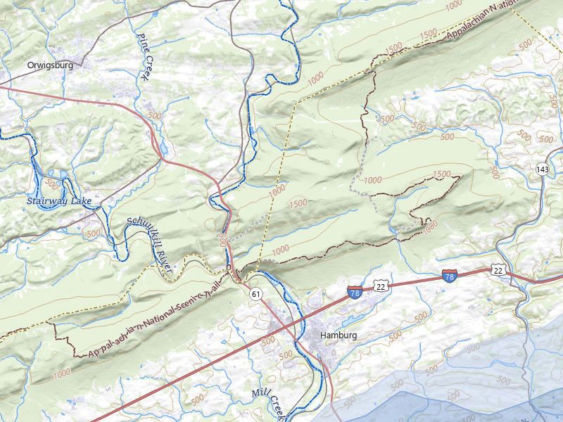 NEXRAD radar-signature map of the hail over Hamburg, PA