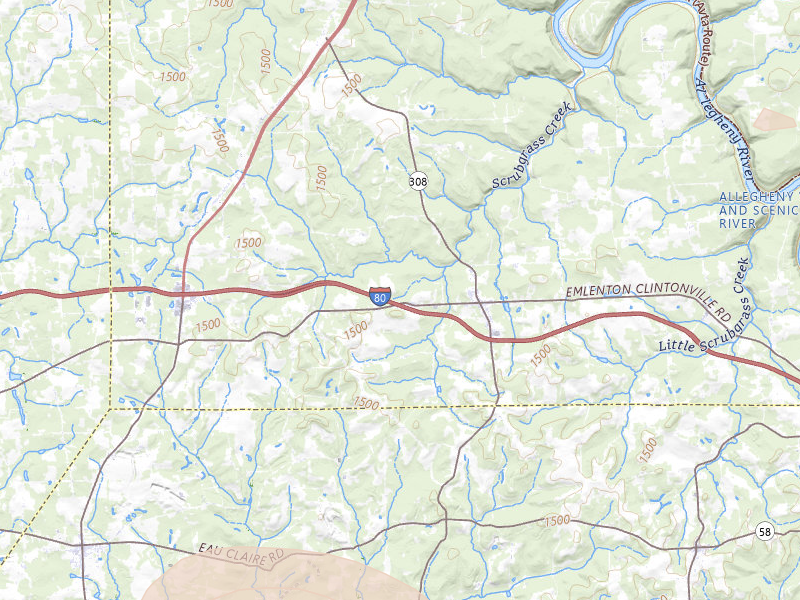 Radar-estimated hail-size map of the storm over Harrisville, PA on Jul 3, 2026