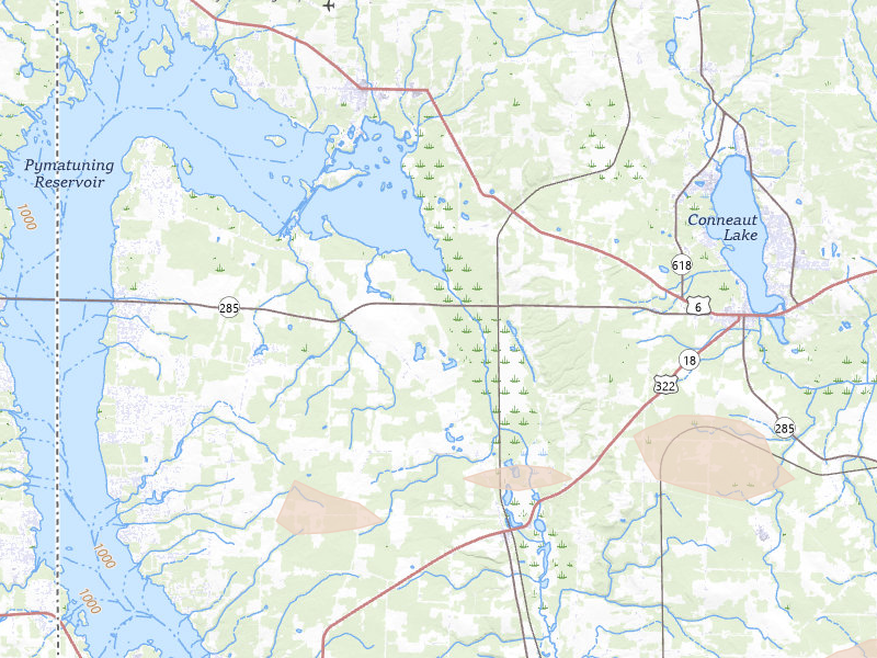 Radar-estimated hail-size map of the storm over Hartstown, PA on Jun 10, 2026