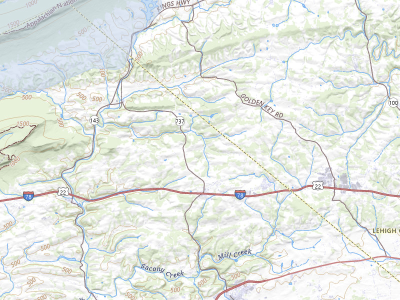 NEXRAD radar-signature map of the hail over Kempton, PA