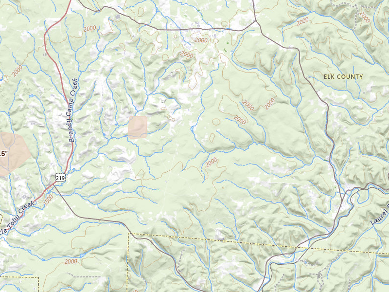 Radar-estimated hail-size map of the storm over Kersey, PA on Mar 7, 2026