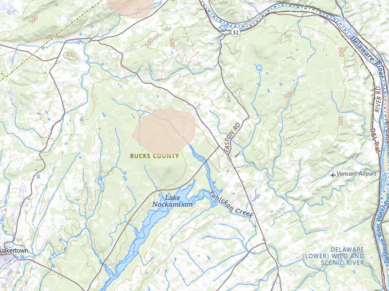 Radar-estimated hail-size map of the storm over Kintnersville, PA on Jul 3, 2026
