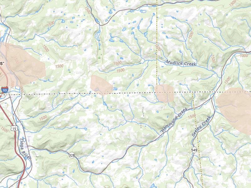 Radar-estimated hail-size map of the storm over Lawrenceville, PA on Apr 15, 2026