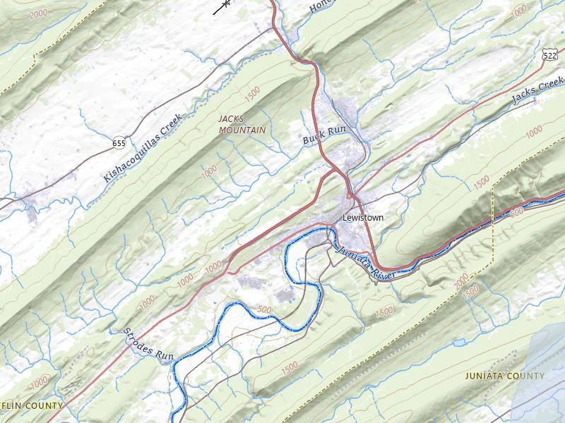 NEXRAD radar-signature map of the hail storm over Lewistown, PA on Aug 7, 2026