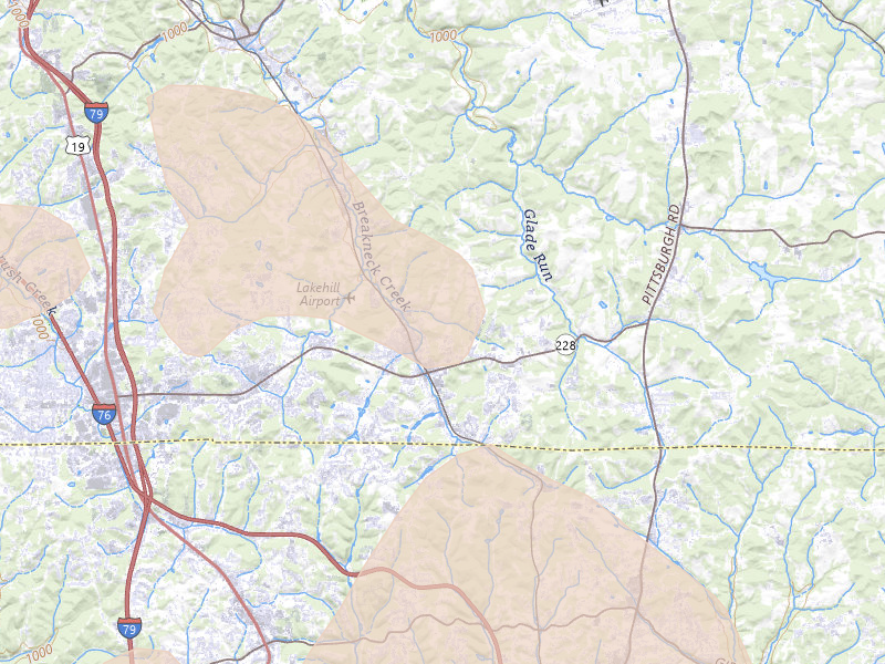Radar-estimated hail-size map of the storm over Mars, PA on Sep 3, 2026