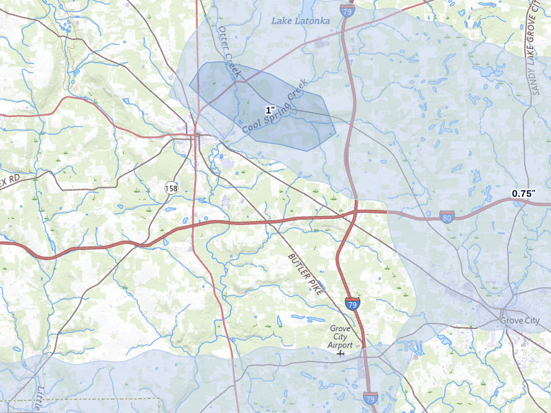 NEXRAD radar-signature map of the hail storm over Mercer, PA on Mar 22, 2026