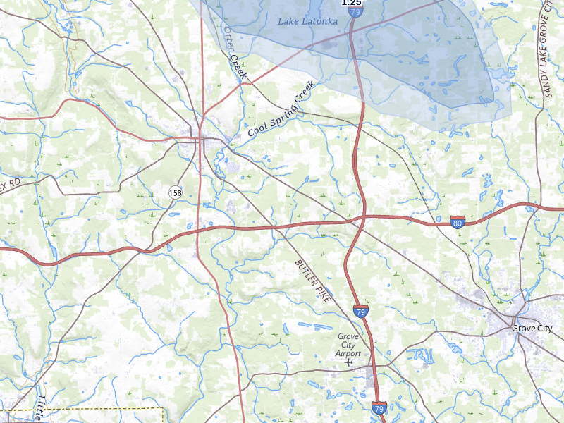 NEXRAD radar-signature map of the hail over Mercer, PA