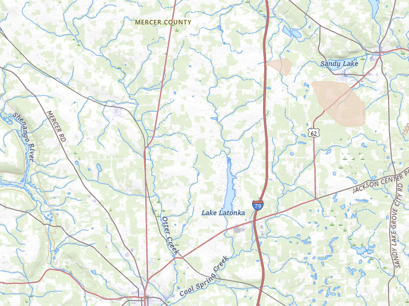 Radar-estimated hail-size map of the storm over Mercer, PA on Sep 3, 2026