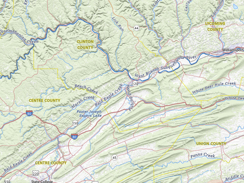 Radar-estimated hail-size map of the storm over Mill Hall, PA on Jun 6, 2026