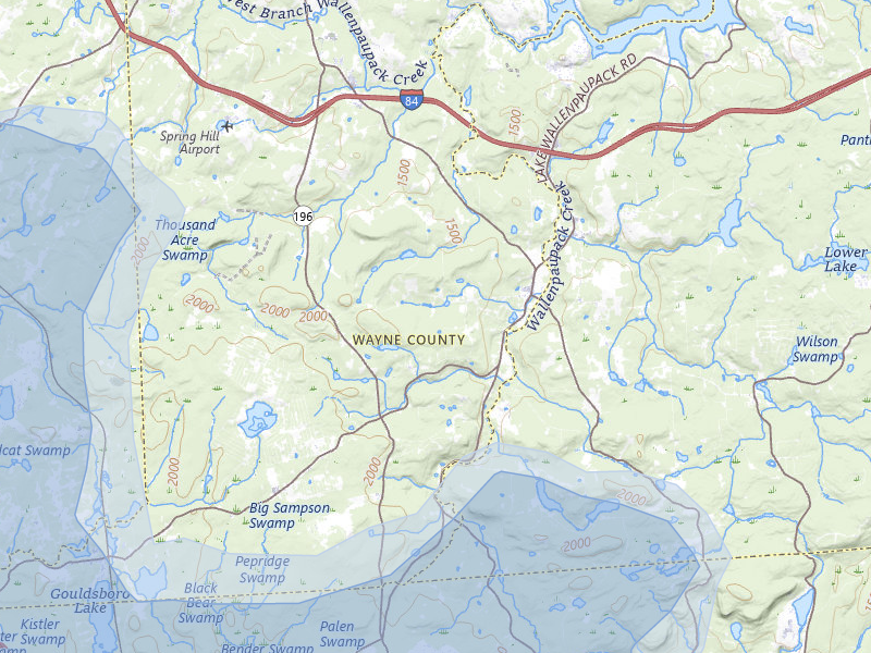 NEXRAD radar-signature map of the hail over Newfoundland, PA