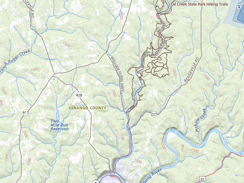 NEXRAD radar-signature map of the hail storm over Oil City, PA on Mar 7, 2026