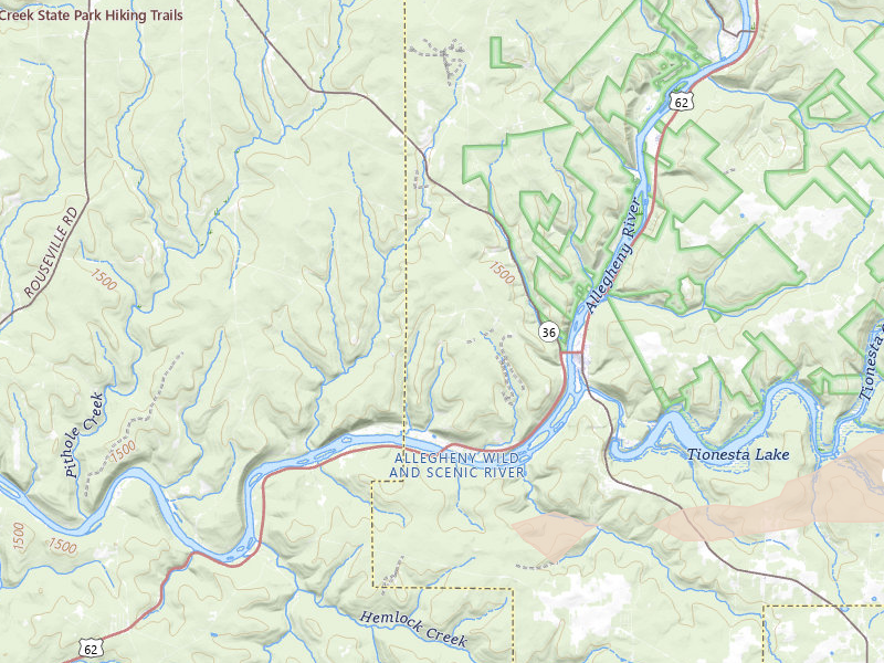 Radar-estimated hail-size map of the storm over Pleasantville, PA on Jun 20, 2026