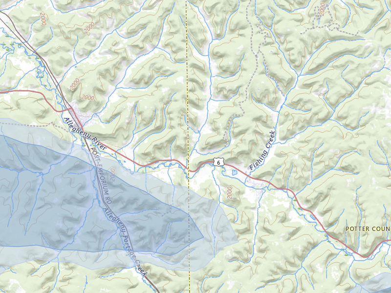 NEXRAD radar-signature map of the hail over Port Allegany, PA