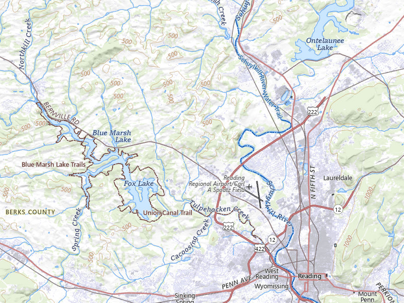 Radar-estimated hail-size map of the storm over Reading, PA on Jul 28, 2026