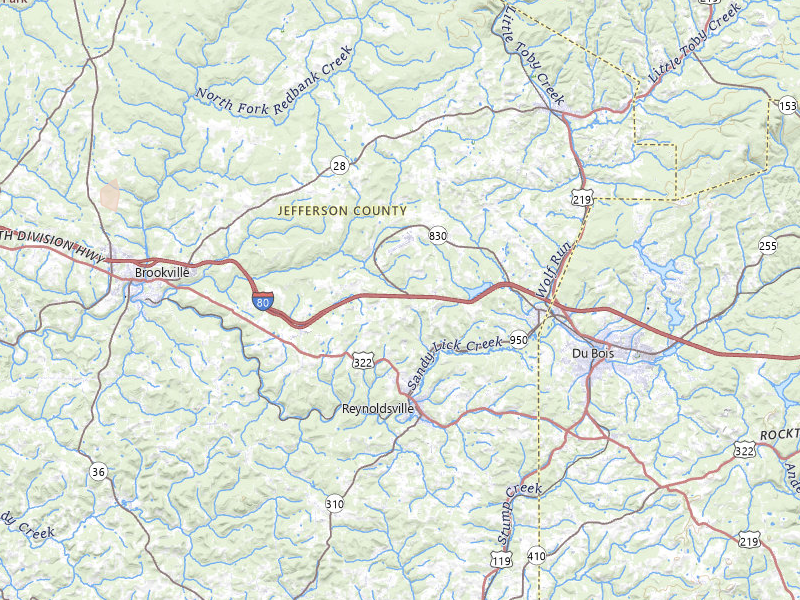 Radar-estimated hail-size map of the storm over Reynoldsville, PA on Mar 22, 2026