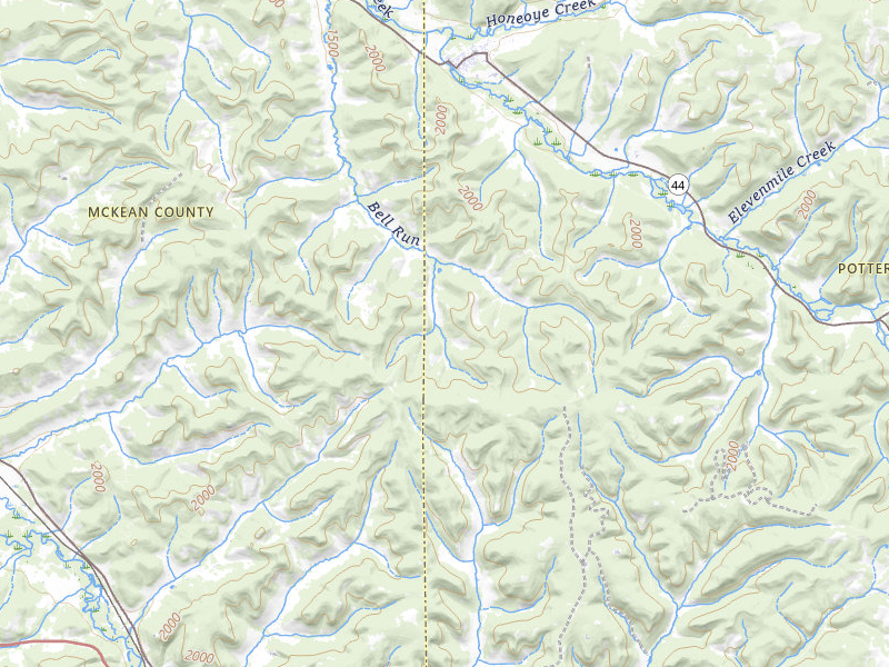 NEXRAD radar-signature map of the hail over Shinglehouse, PA