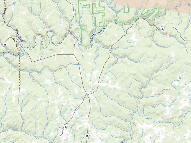 Radar-estimated hail-size map of the storm over Sigel, PA