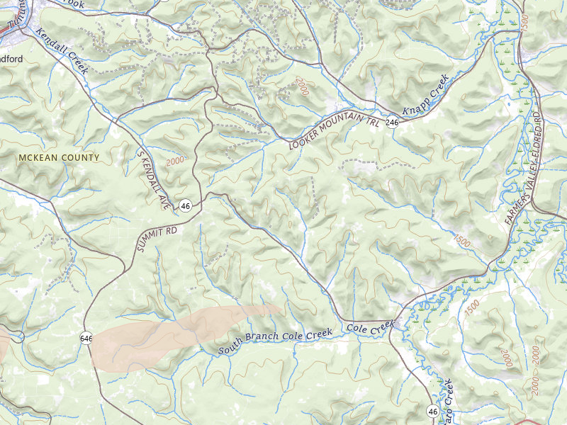 Radar-estimated hail-size map of the storm over Smethport, PA on May 13, 2026