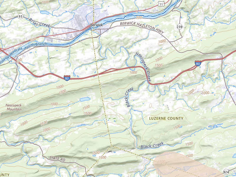 Radar-estimated hail-size map of the storm over Sugarloaf, PA on Jul 3, 2026