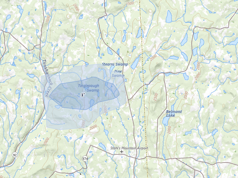 NEXRAD radar-signature map of the hail storm over Thompson, PA on Jul 3, 2026