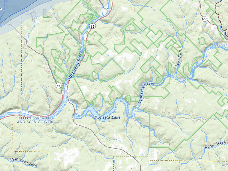 NEXRAD radar-signature map of the hail over Tionesta, PA