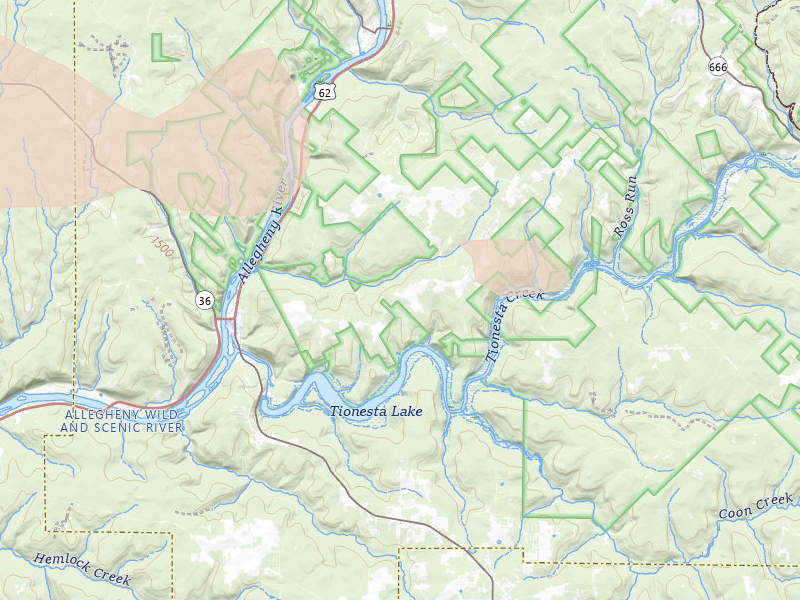 Radar-estimated hail-size map of the storm over Tionesta, PA on Sep 1, 2026