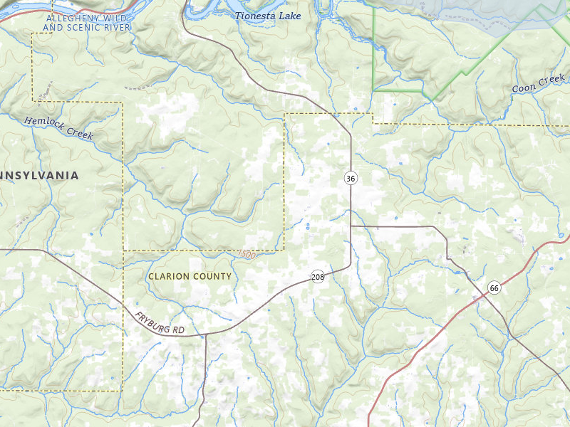 NEXRAD radar-signature map of the hail storm over Tionesta, PA on Sep 1, 2026