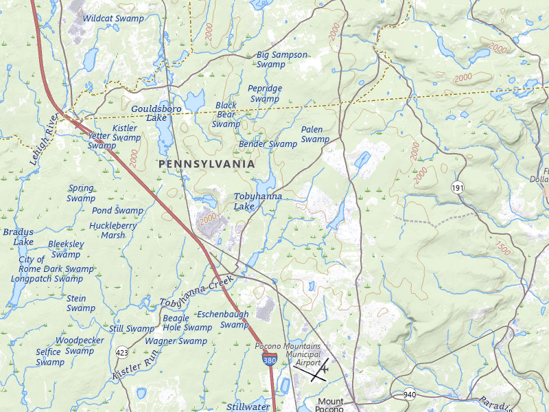 Radar-estimated hail-size map of the storm over Tobyhanna, PA on Jul 15, 2026