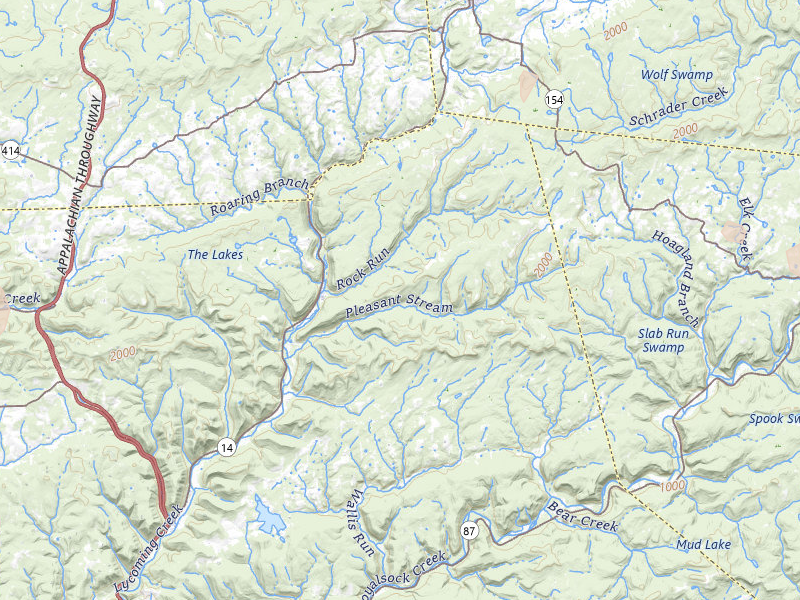 Radar-estimated hail-size map of the storm over Trout Run, PA on Jul 3, 2026