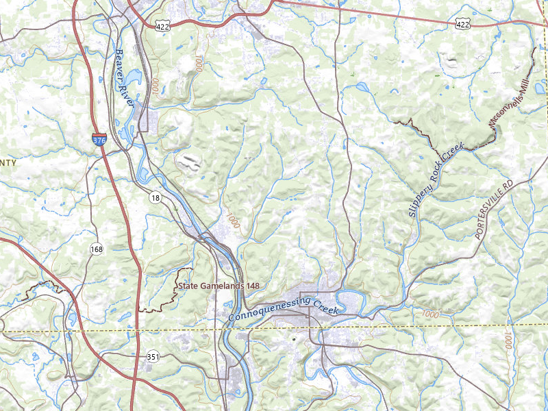 Radar-estimated hail-size map of the storm over Wampum, PA on Mar 22, 2026