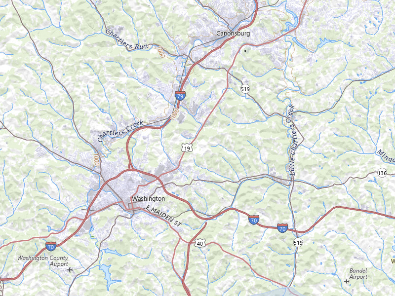 NEXRAD radar-signature map of the hail storm over Washington, PA on Jun 6, 2026
