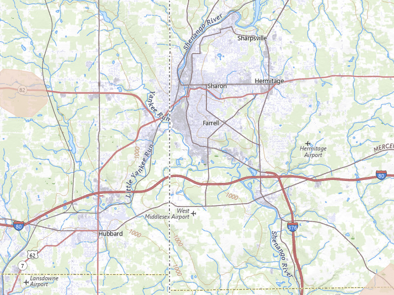 Radar-estimated hail-size map of the storm over West Middlesex, PA on Jul 10, 2026