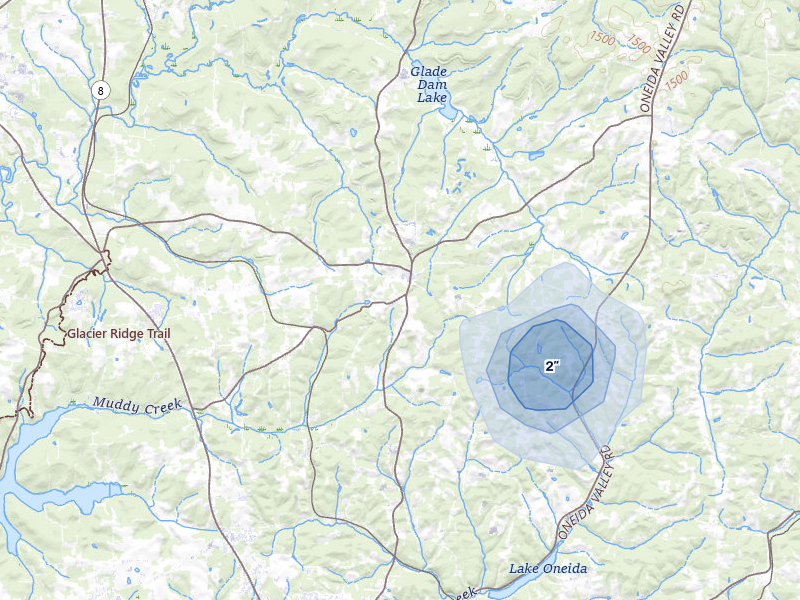 NEXRAD radar-signature map of the hail storm over West Sunbury, PA on Mar 7, 2026