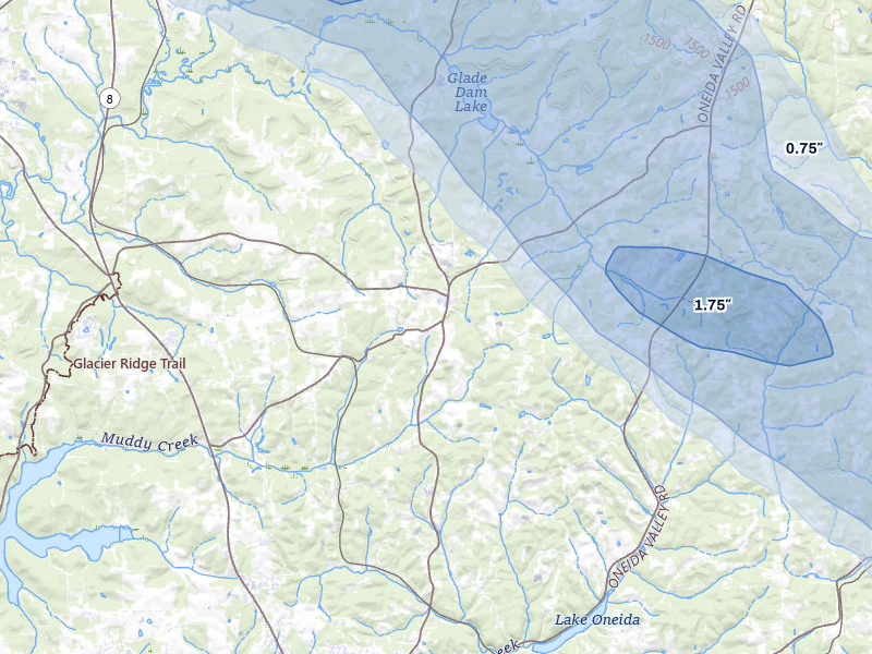 NEXRAD radar-signature map of the hail storm over West Sunbury, PA on Jul 3, 2026