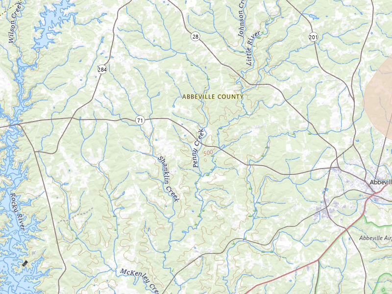 Radar-estimated hail-size map of the storm over Abbeville, SC on Jul 2, 2026