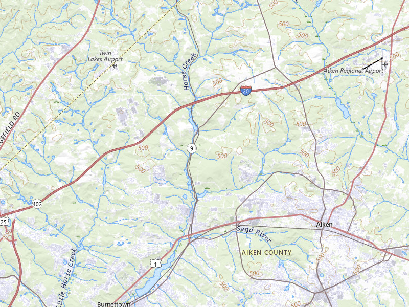 Radar-estimated hail-size map of the storm over Aiken, SC on Jul 4, 2026