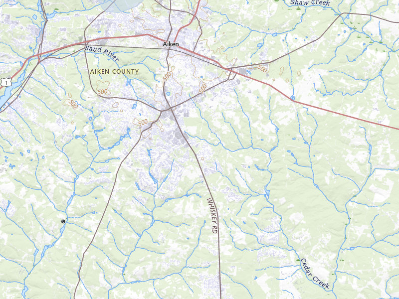 NEXRAD radar-signature map of the hail over Aiken, SC