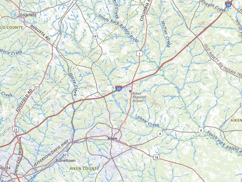 NEXRAD radar-signature map of the hail storm over Aiken, SC on Jul 10, 2026